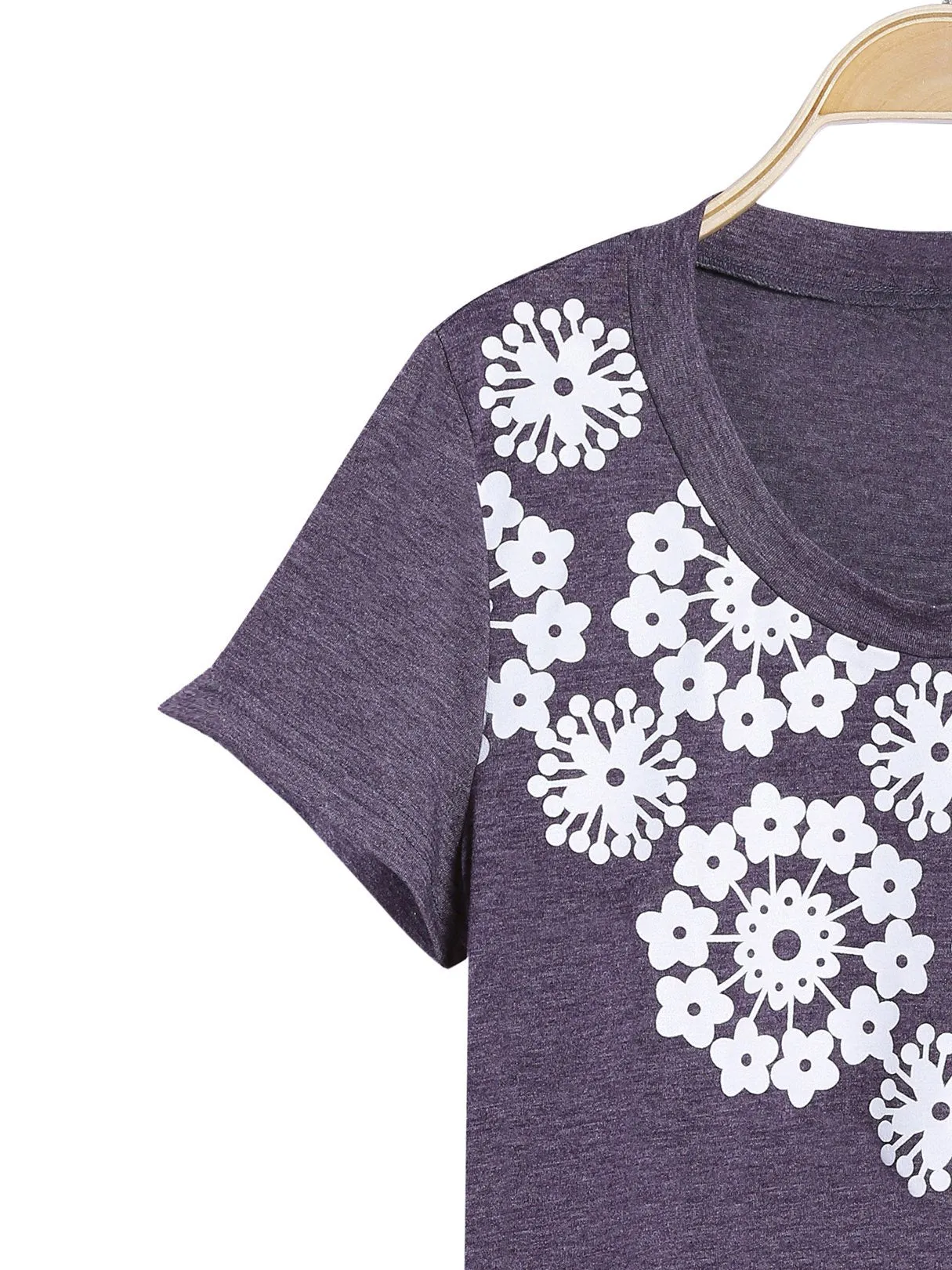 Wholesale Round Neck Purple T-Shirts