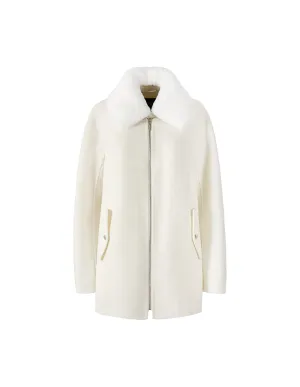 Women Detachable Collar Woolen Coat