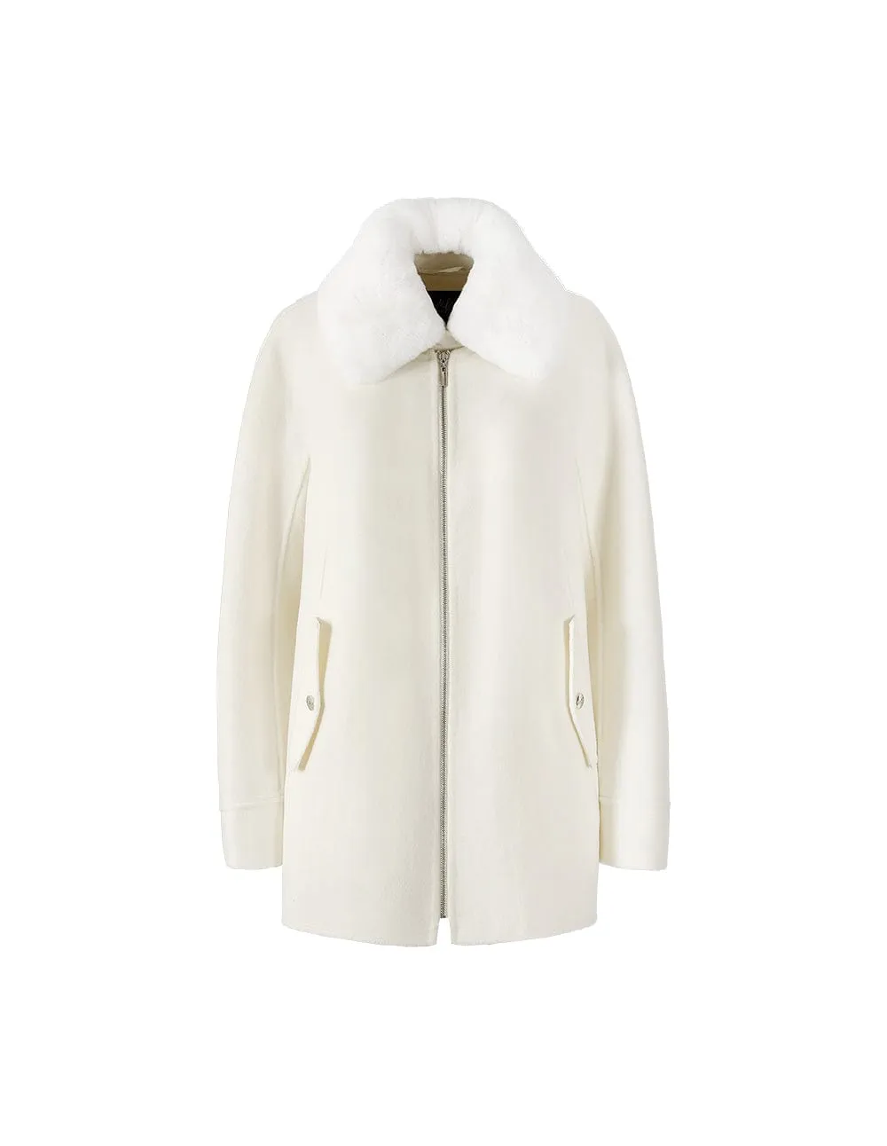 Women Detachable Collar Woolen Coat