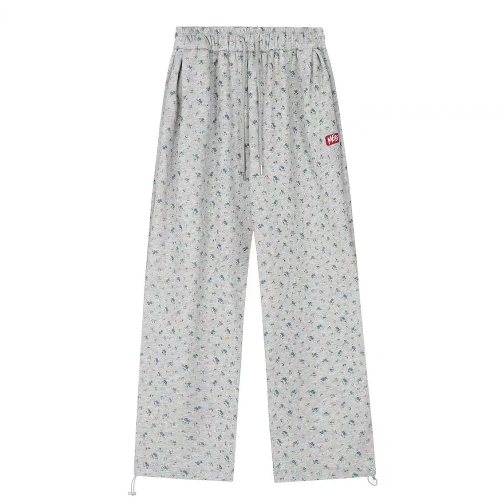 Women's Blue Floral Sweatpants